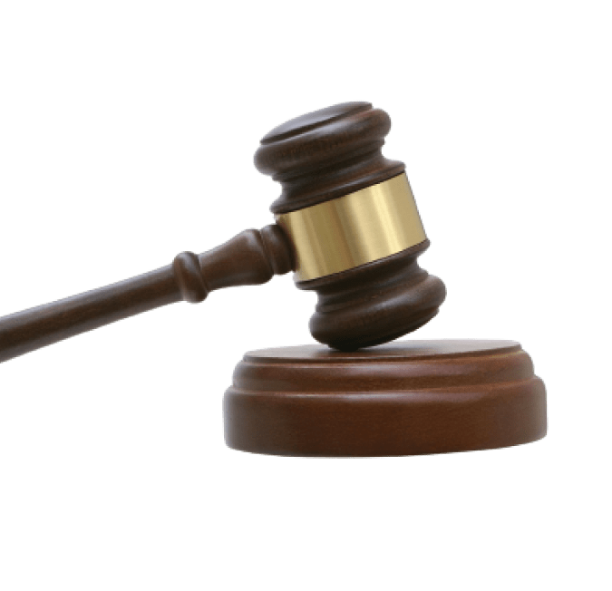 hammer and gavel in personal injury courtroom