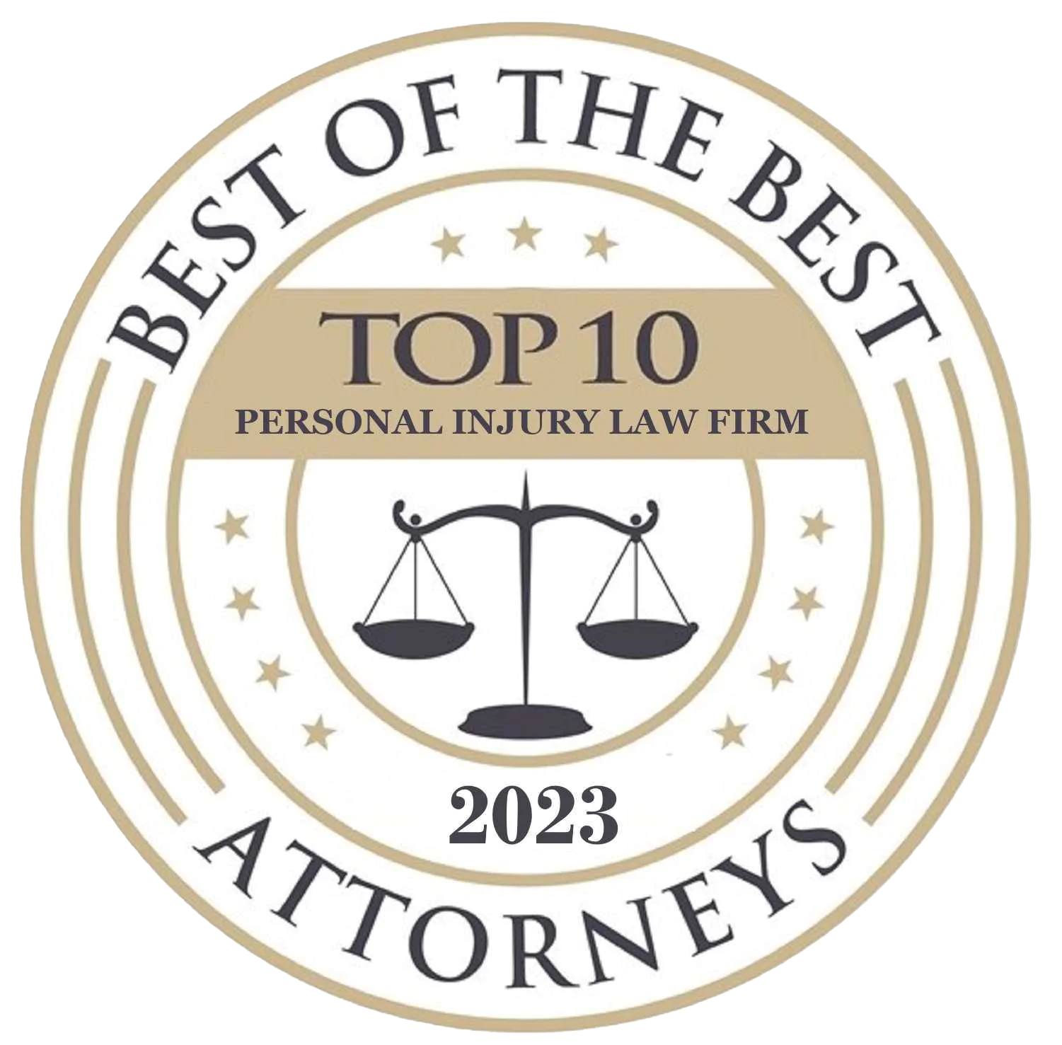 top 10 injury law firm award