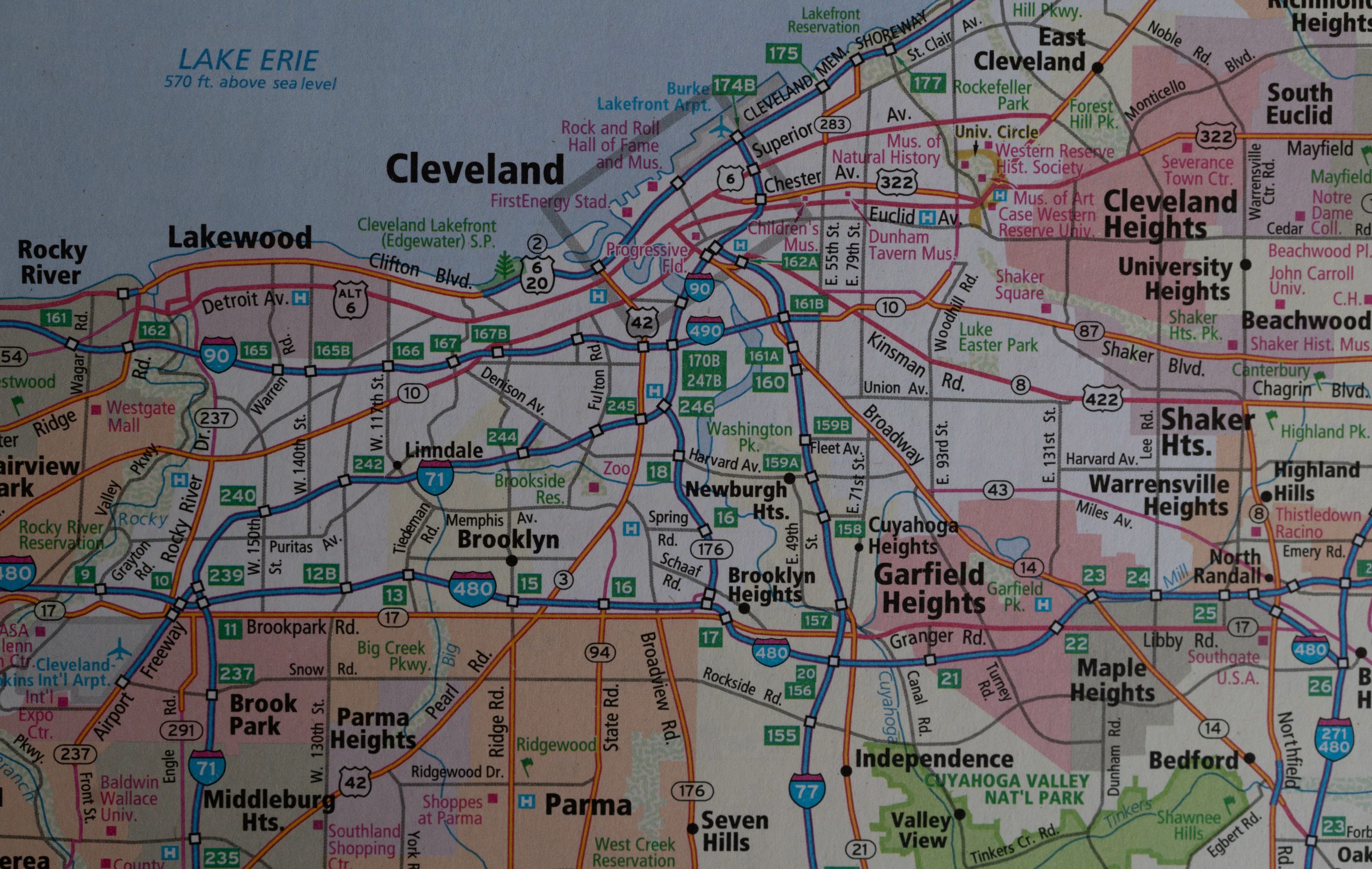 map of cleveland traffic accidents