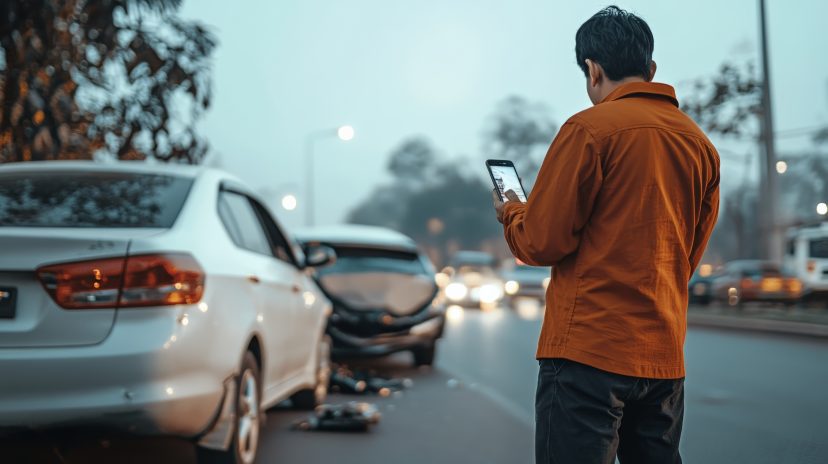 ohio man after car accident takes insurance information for claim