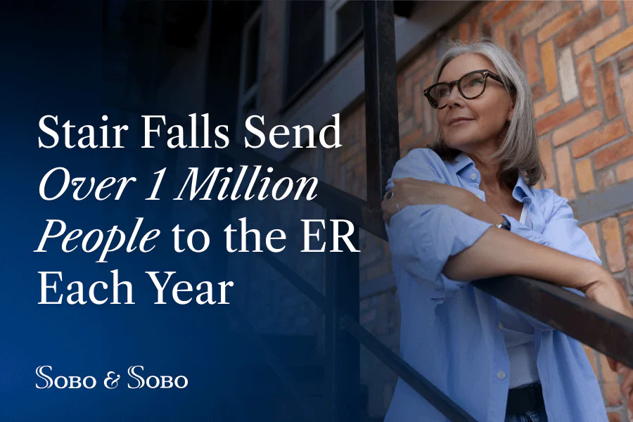 Caption: About 22% of stair-fall injuries involve the head or neck, putting victims at risk for concussions, brain trauma, and long-term cognitive problems