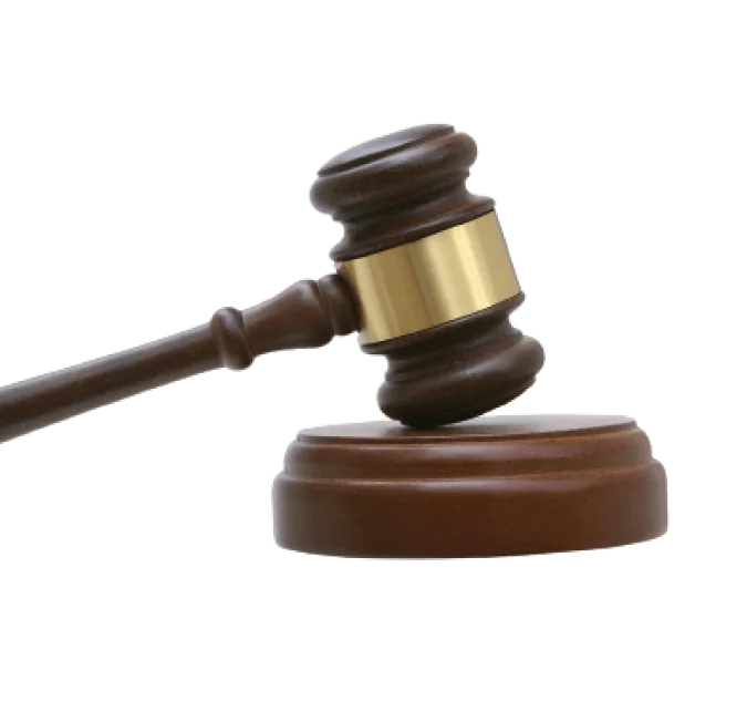 hammer and gavel in personal injury courtroom