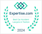 Expertise.com award badge for Best Car Accident Lawyers in Trenton, 2024.