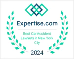 Expertise.com award badge for Best Car Accident Lawyers in New York City, 2024.