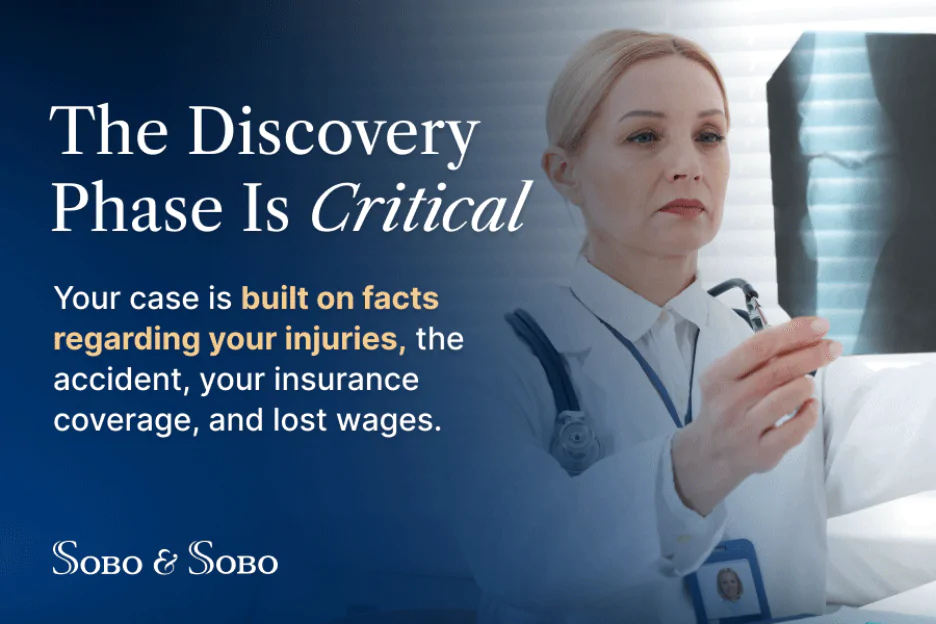 Medical professional reviewing an X-ray during the discovery phase of a personal injury case.